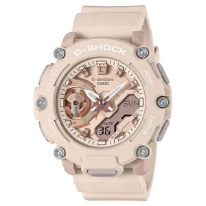 Casio Women's Gold Dial Beige Plastic Band G-Shock Analog and Digital Quartz Watch - GMA-S2200M-4ACR
