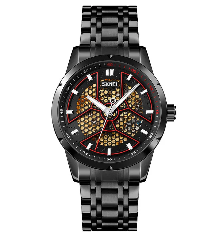 Cellular mesh pointer mechanical watch W2392825