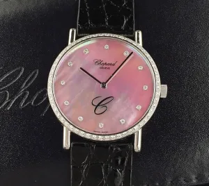 Chopard Classic Diamond Pink Dial Ladies Watch 173154-1001