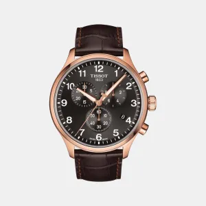 Chrono Xl Men Leather Watch T1166173605701