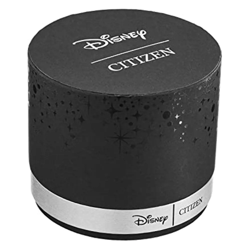 Citizen Womens Mickey Mouse White Dial Black Leather Band Watch - AP1053-15W