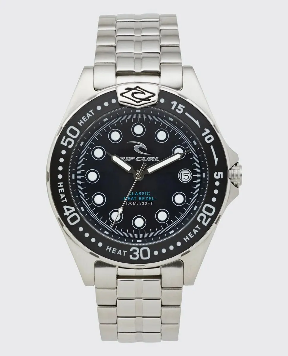 Classic Heat Bezel Stainless Steel Surf Watch