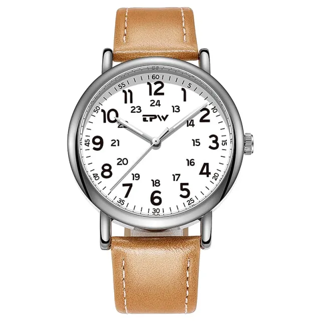 Classic Mens Quartz Watch PU Leather Strap Luxury Casual Business Watch
