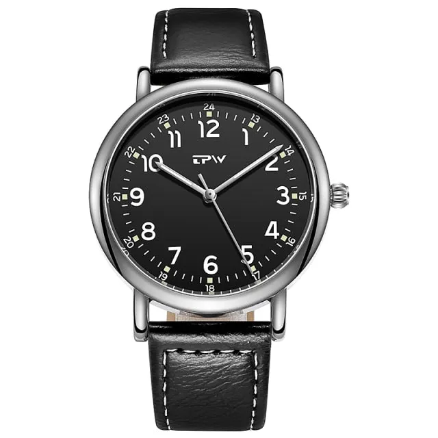 Classic Mens Quartz Watch PU Leather Strap Luxury Casual Business Watch