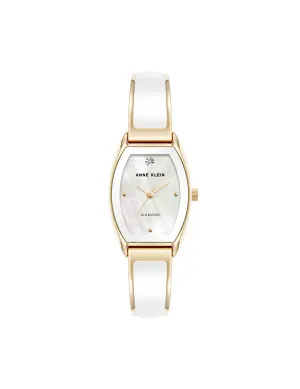 Cushion Case Diamond Dial Bangle Watch