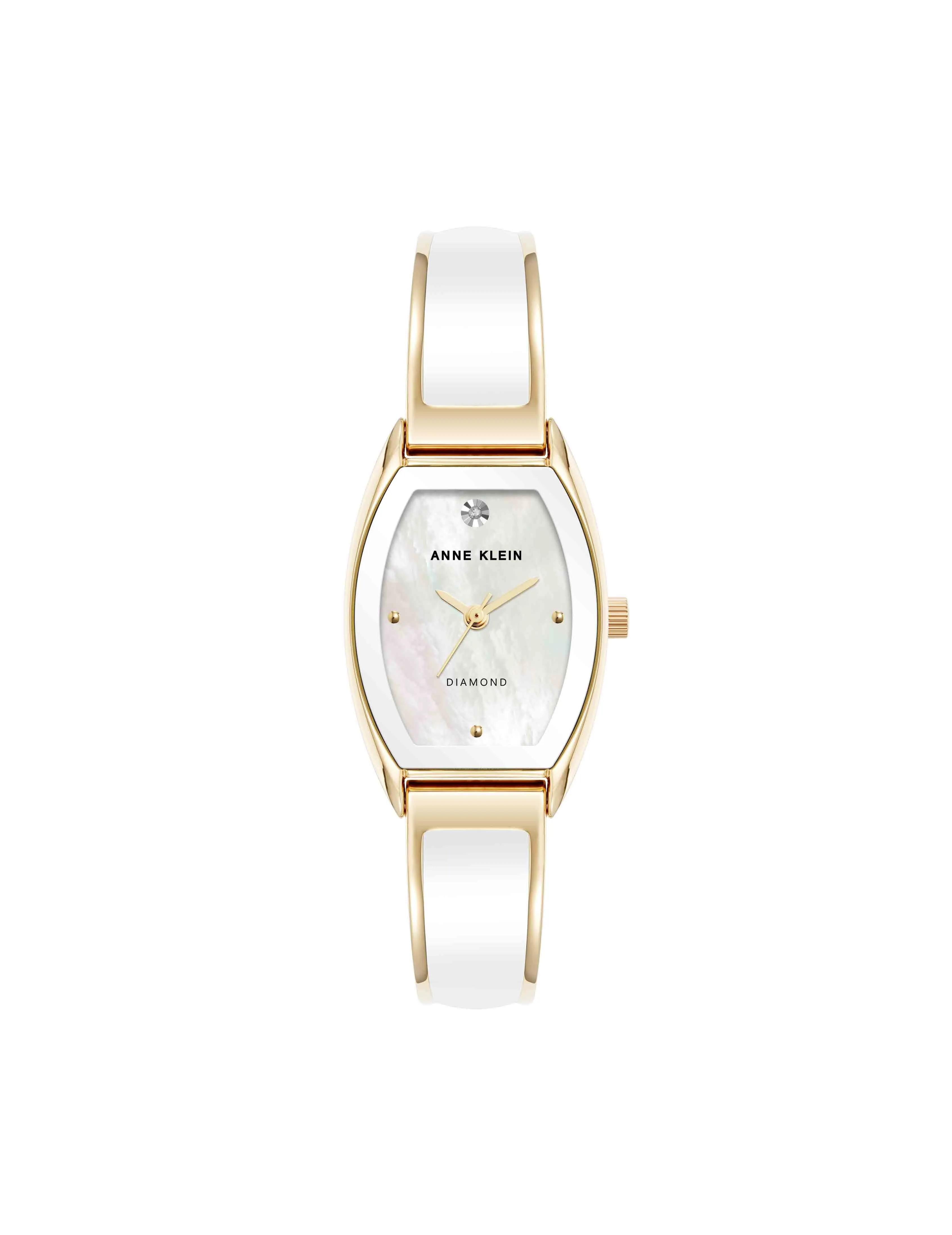 Cushion Case Diamond Dial Bangle Watch