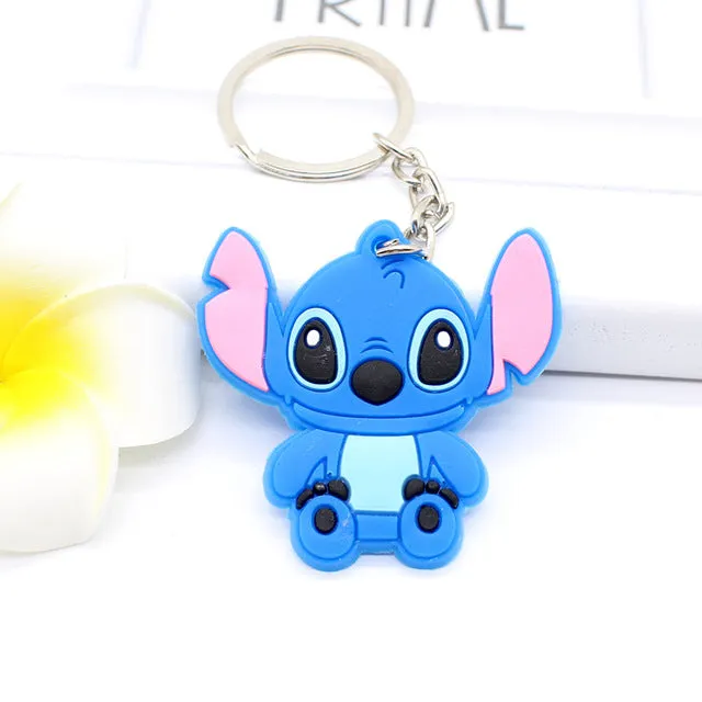Cute Cartoon mickey minne Keychains Hello Kitty Cheese cat Bear Key chains Bag Pendant cat Owl Minion key Pendant Anime jewelry