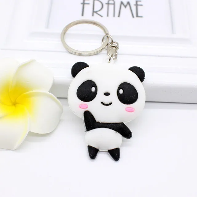 Cute Cartoon mickey minne Keychains Hello Kitty Cheese cat Bear Key chains Bag Pendant cat Owl Minion key Pendant Anime jewelry