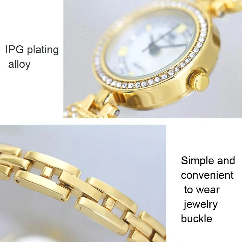 Diamond-inlaid Women Chain Watch - Elegant Accessory