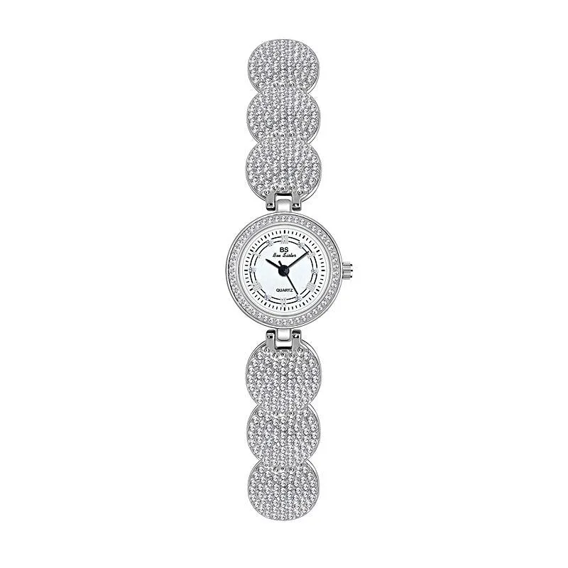 Diamond-inlaid Women Chain Watch - Elegant Accessory