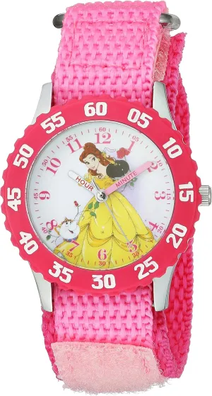 Disney The Princess & The Frog Kids' WDS000190 Princess Belle Analog Display Analog Quartz Pink Watch