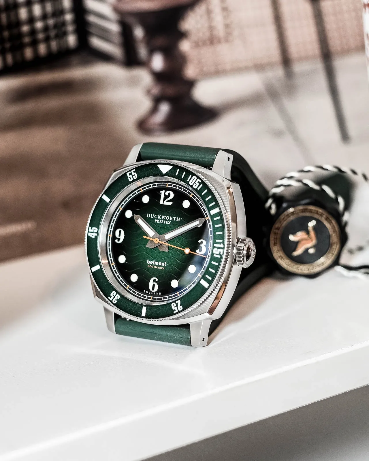 DP Watch Belmont Dive Green Green Rubber