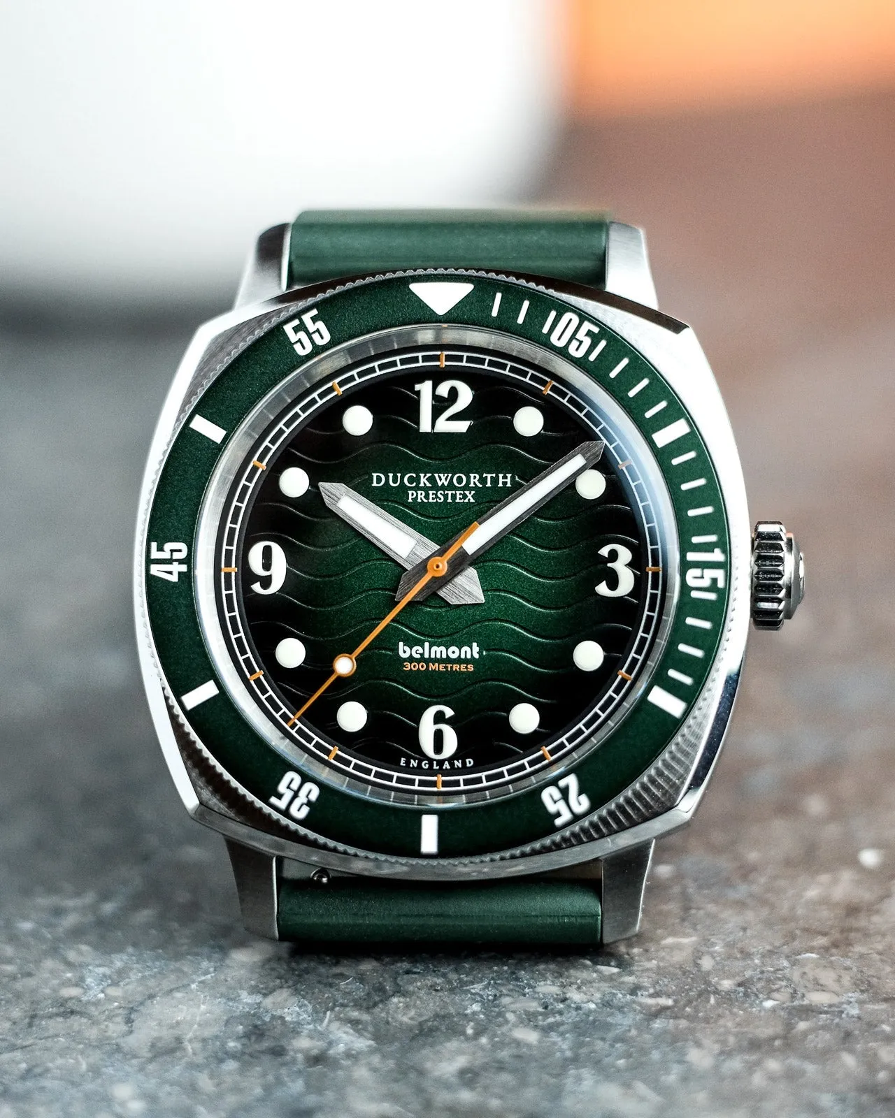 DP Watch Belmont Dive Green Green Rubber