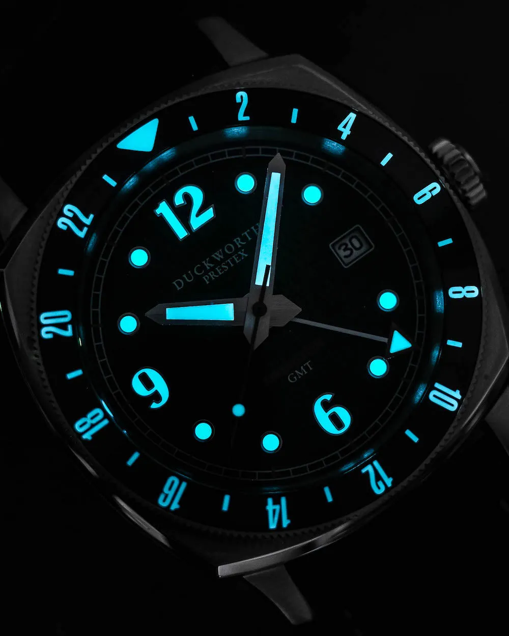 Duckworth Prestex Rivington GMT Green Fume Olive Green Leather
