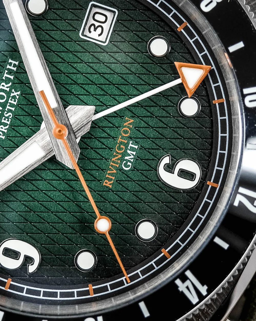 Duckworth Prestex Rivington GMT Green Fume Olive Green Leather