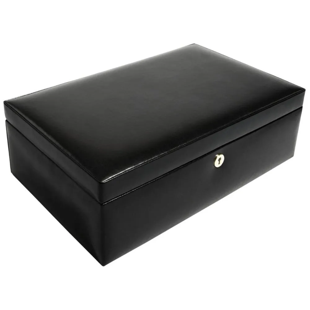 Dulwich Designs Windsor Black Leather 10 Piece Watch Box 71219