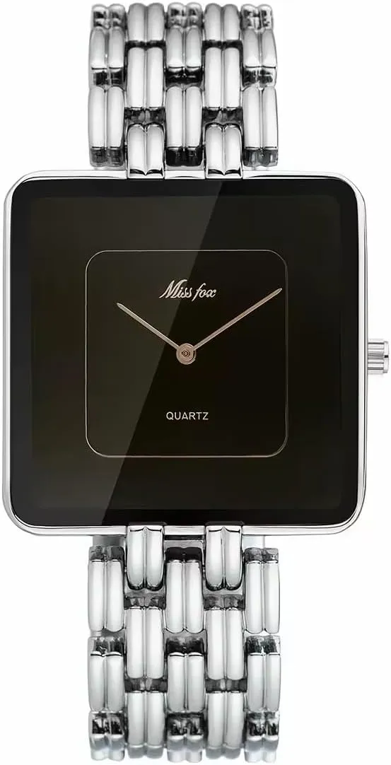 FANMIS Men's Classic Square Quartz Wrist Watch Minimalist Gold Watch Business Waterproof Watches Stylish Design with Classic Timekeeping