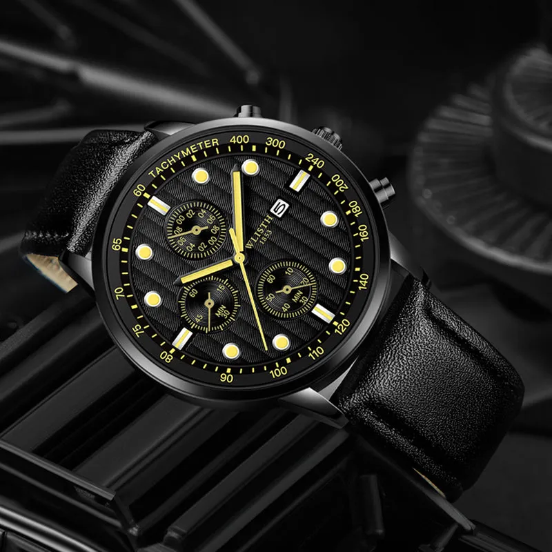 Fashion fake three-pin men's watch W11S8537