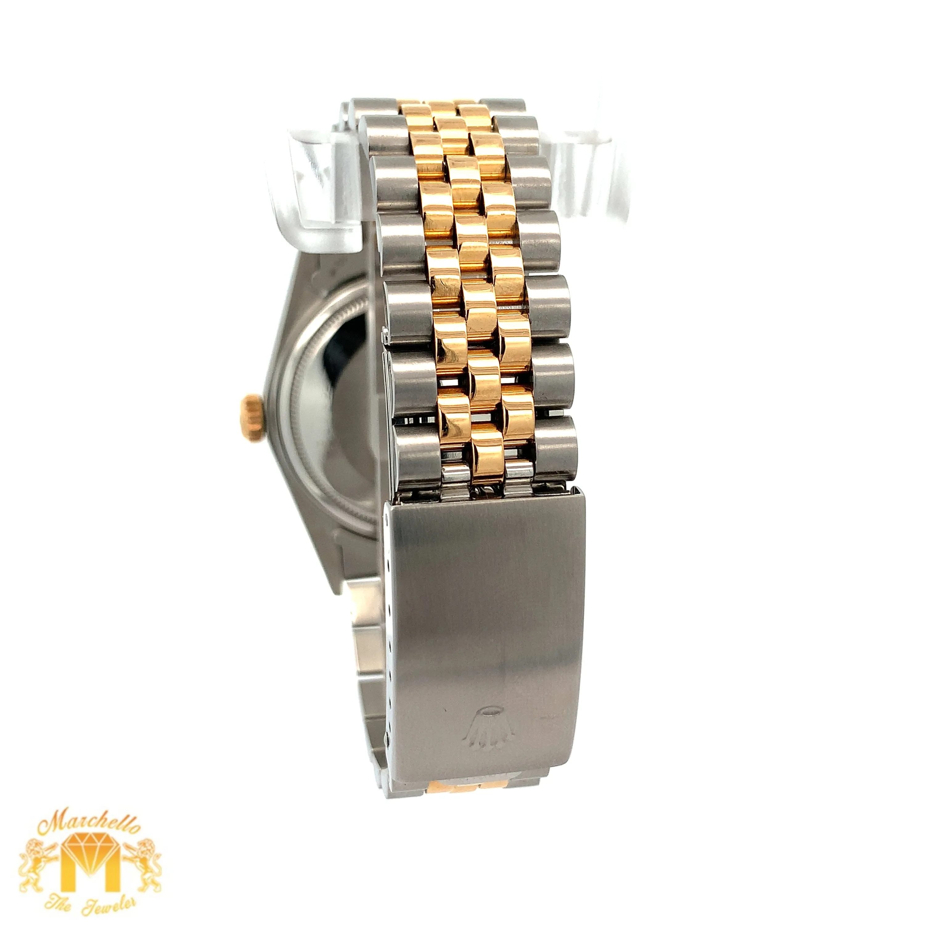 Full Factory 36mm Rolex Watch with Two-tone Jubilee Bracelet (tuxedo dial, quick set)(Rolex papers)