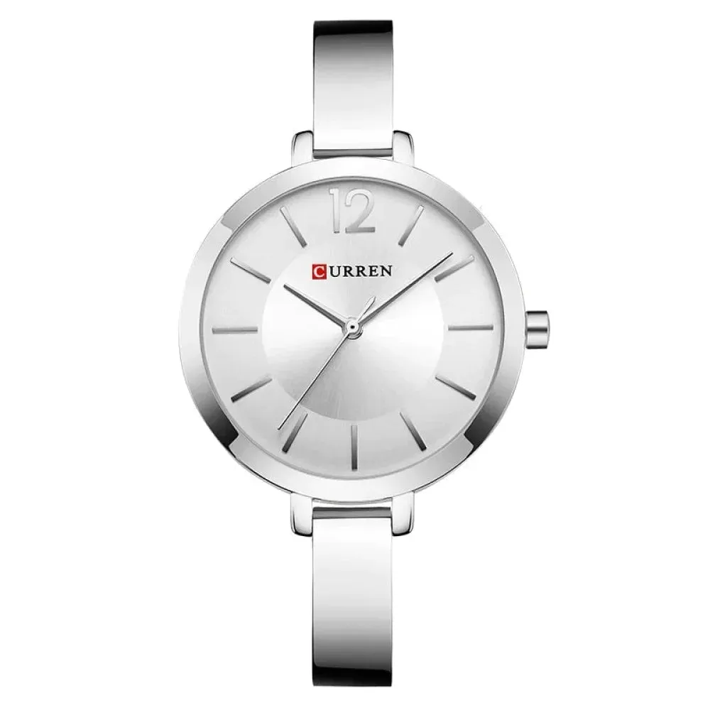 Full Steel Women Dress Quartz Wristwatch