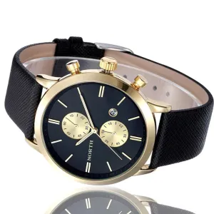 Funland New Fashion Luxury Men Japan Casual Leather Watches Waterproof Date Military Wristwatch Watches