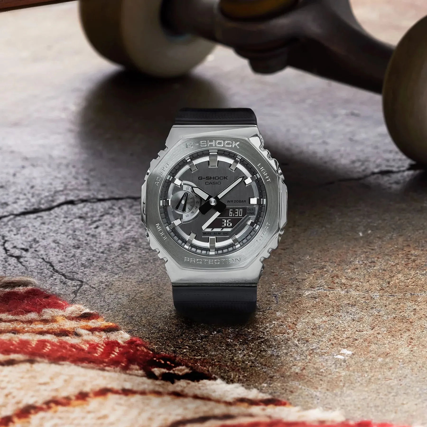 G-Shock Digital & Analogue G Steel Metalized Casioak Series GM2100-1A