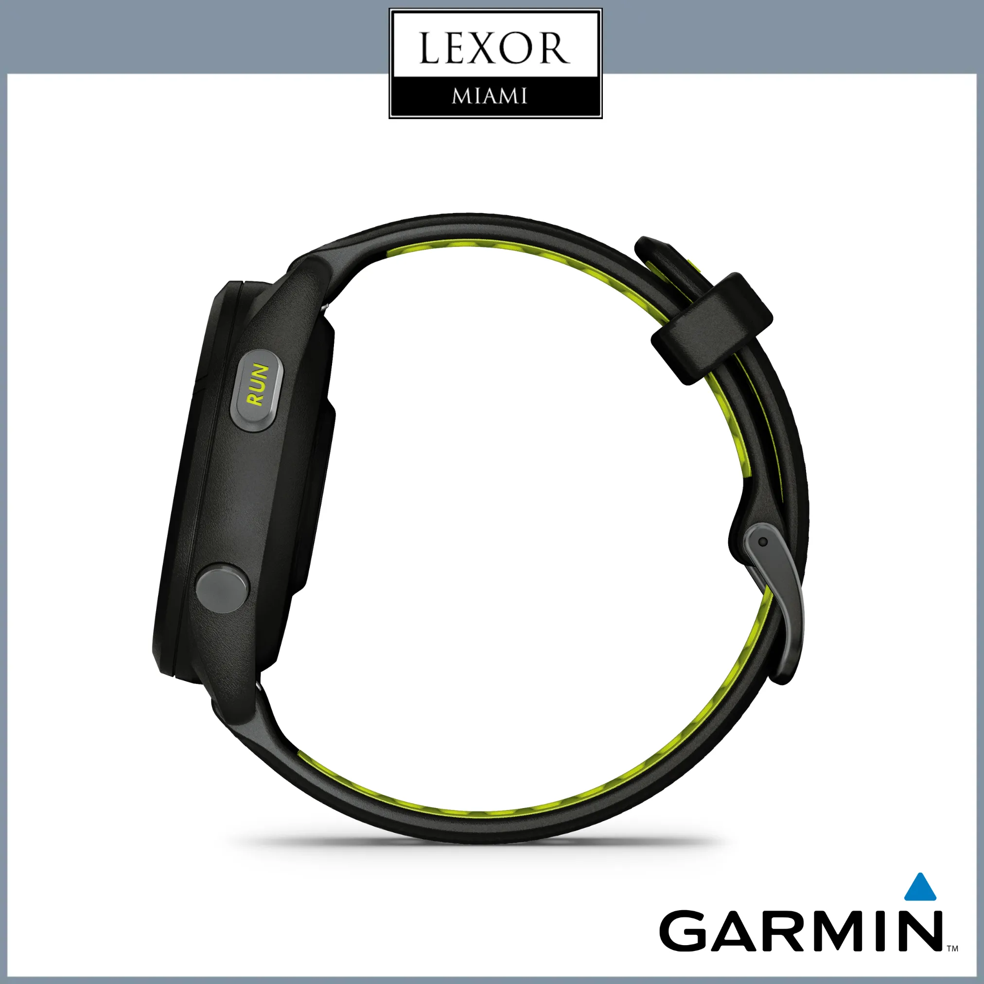 Garmin Forerunner® 265S, Black Bezel and Case with Black/Amp Yellow Silicone Band 010-02810-03 Watches UPC 753759313685