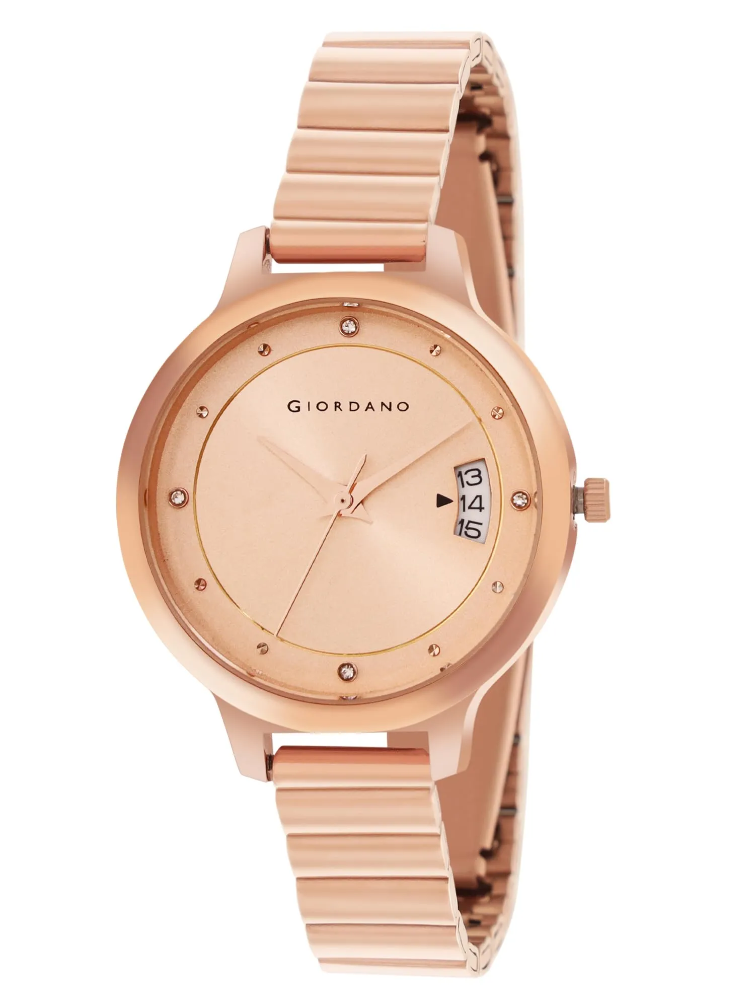 Giordano Analog Stylish Watch for Women Water Resistant Fashion Watch Round Shape with 3 Hand Mechanism Wrist Watch for Girls & Ladies to Compliment Your Look/Ideal Gift for Female - GD4206