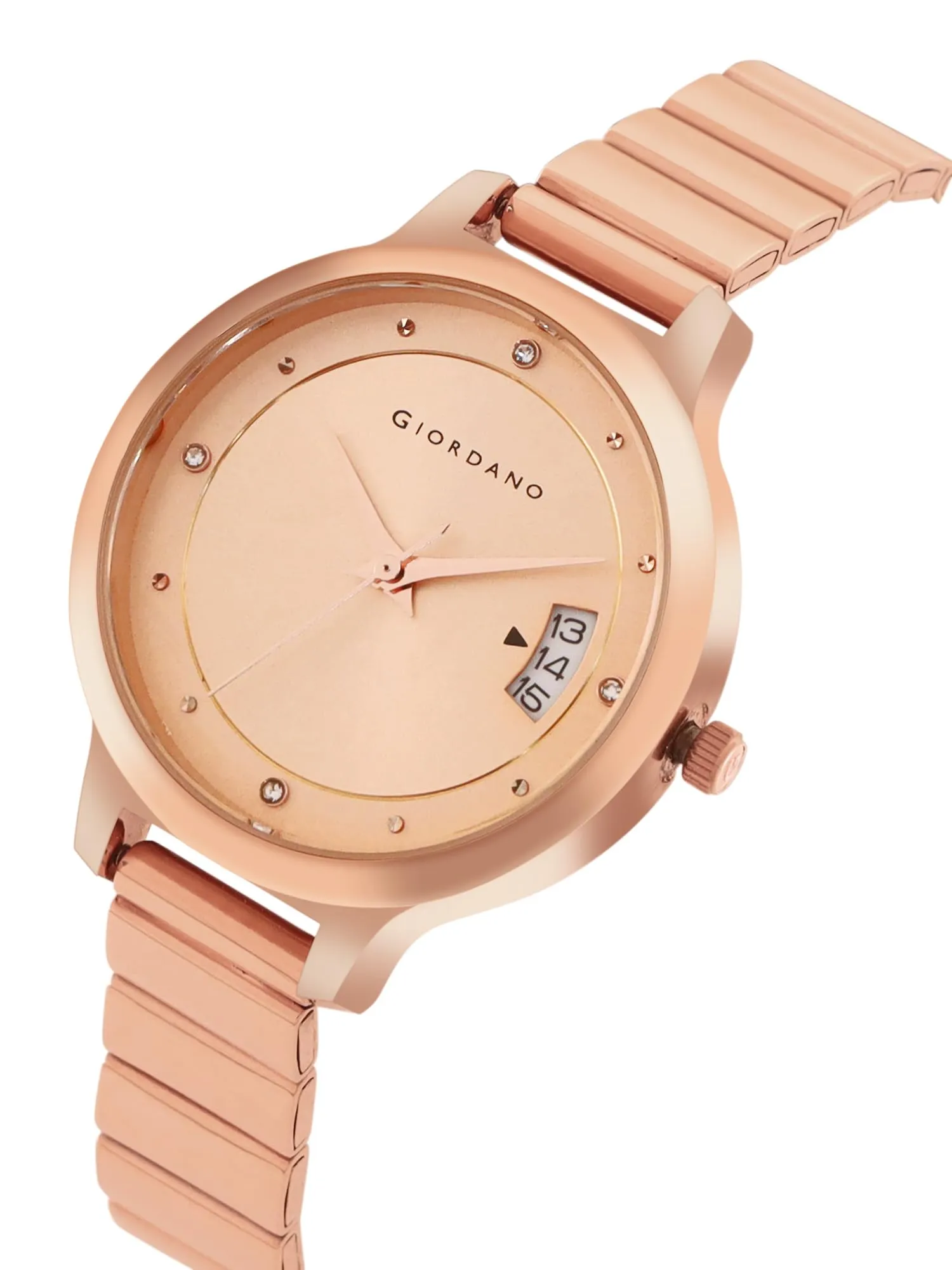 Giordano Analog Stylish Watch for Women Water Resistant Fashion Watch Round Shape with 3 Hand Mechanism Wrist Watch for Girls & Ladies to Compliment Your Look/Ideal Gift for Female - GD4206