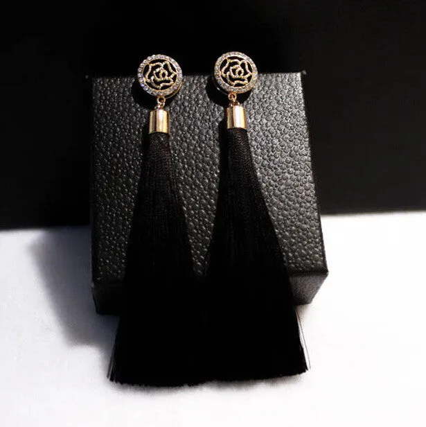 Gold plated New tassel long earrings for women bijoux fashion jewelry