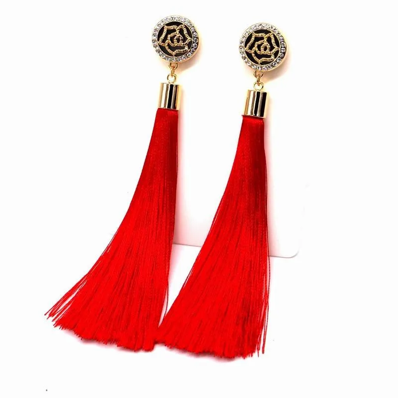 Gold plated New tassel long earrings for women bijoux fashion jewelry