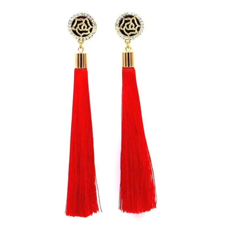 Gold plated New tassel long earrings for women bijoux fashion jewelry