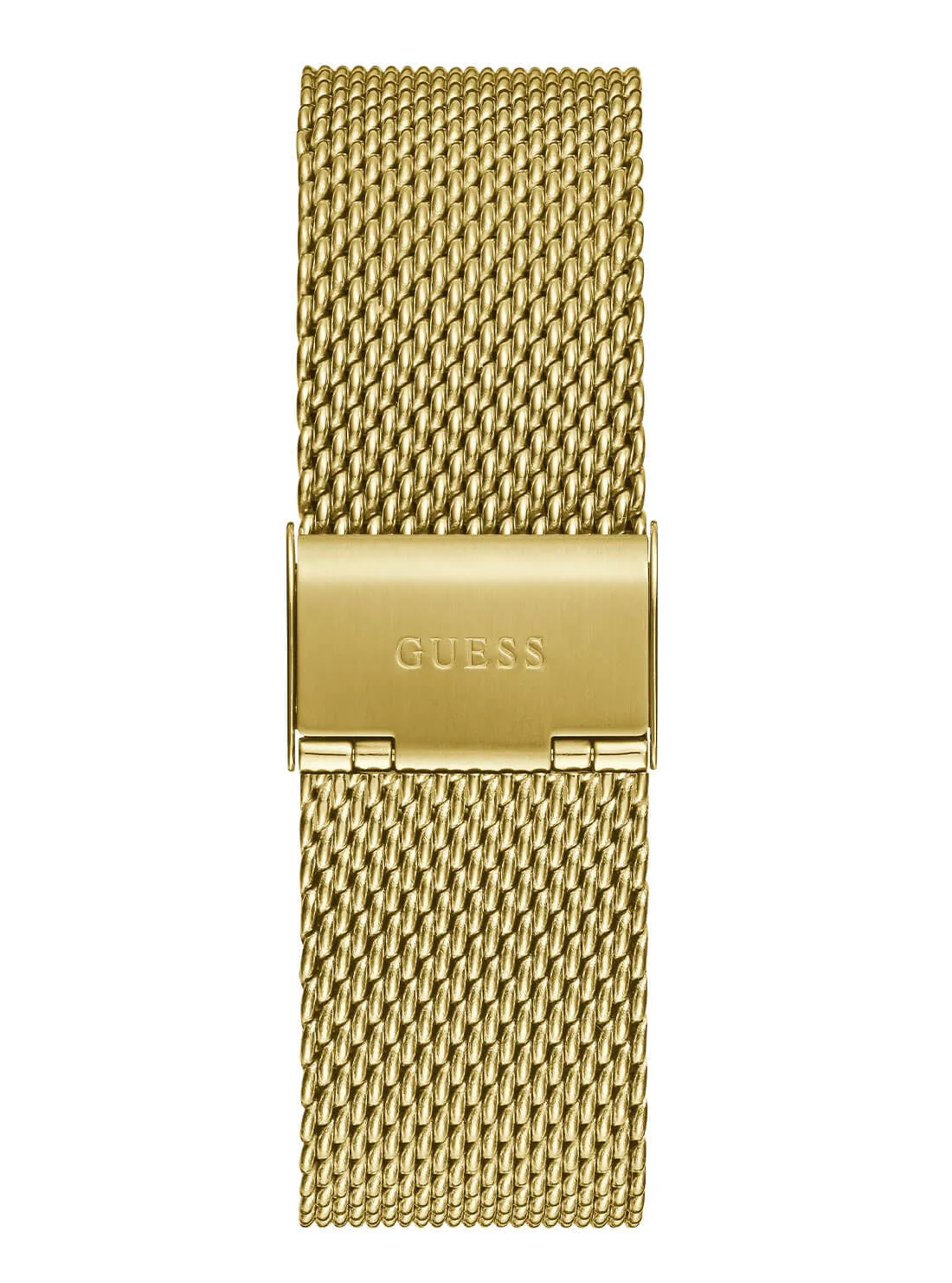 Gold Reputation Black Logo Mesh Watch