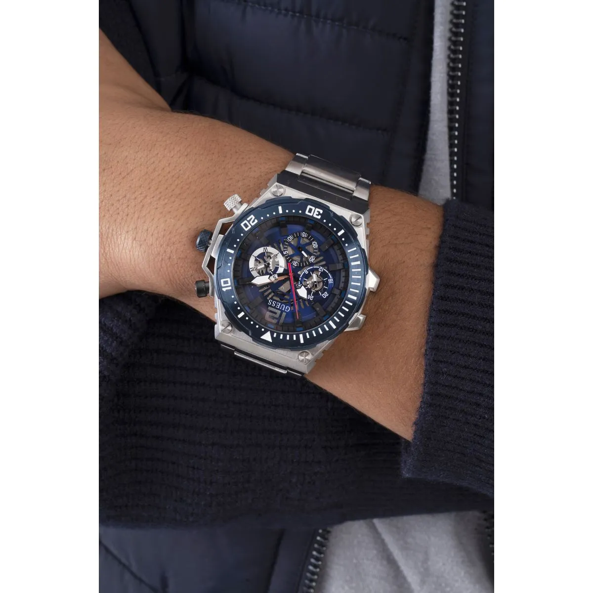Guess Blue Dial Men Analog Watch - GW0324G1