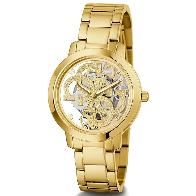 Guess Clear Gold Dial Women Analog Watch - GW0300L2