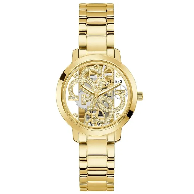 Guess Clear Gold Dial Women Analog Watch - GW0300L2