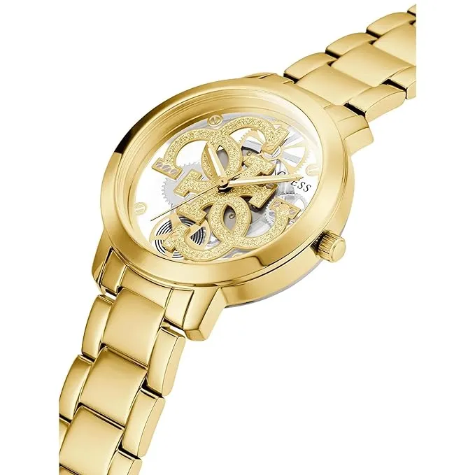 Guess Clear Gold Dial Women Analog Watch - GW0300L2