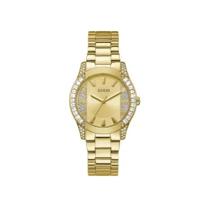 Guess Women 39 mm Size Champagne Dial Round Analog Watch - GW0305L3