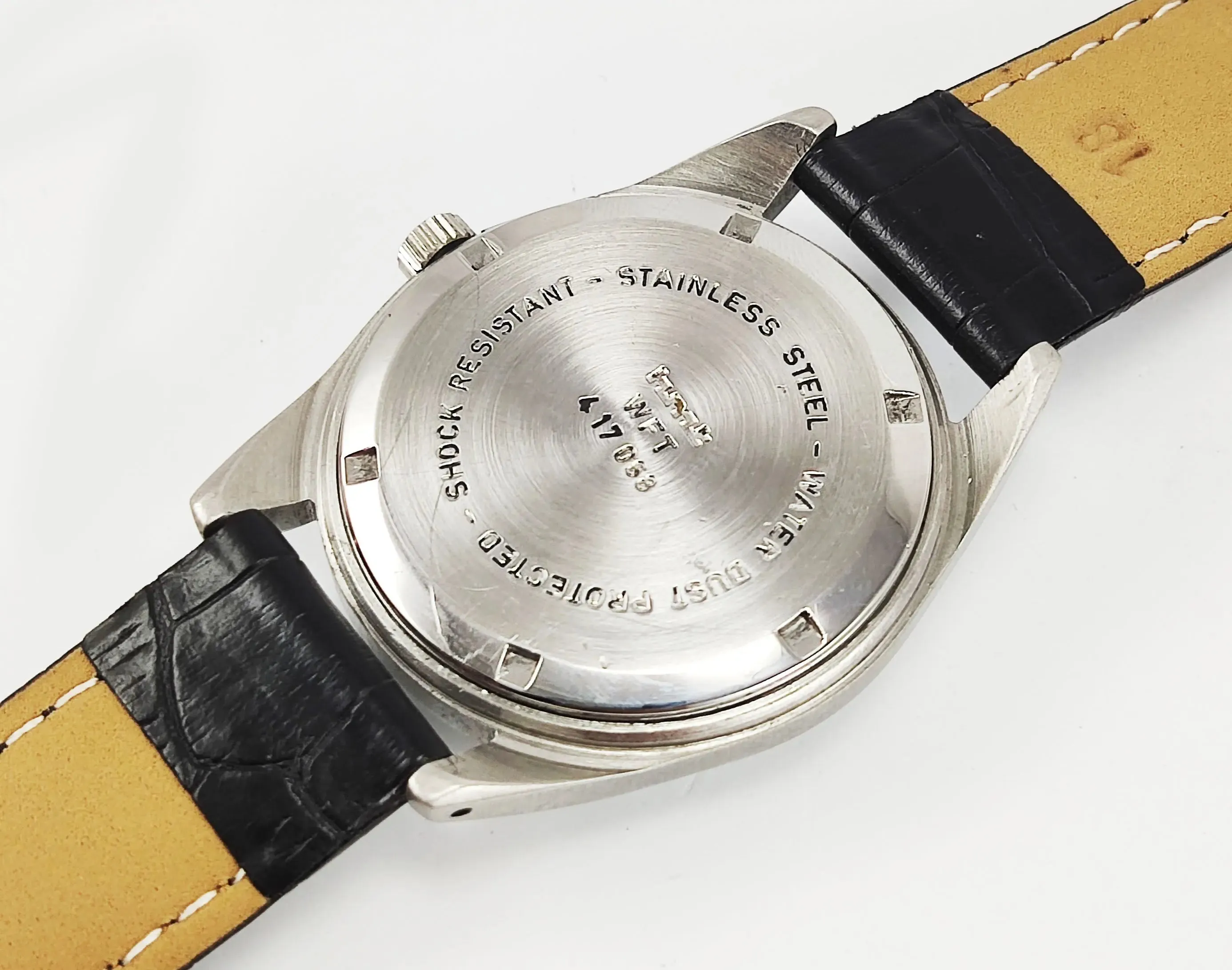 HMT Pilot Para Shock 17 Jewels White Dial Mechanical Hand winding Men's Wrist Watch