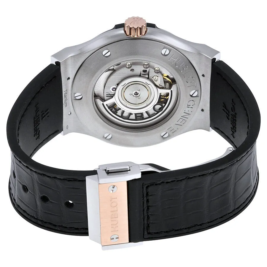 Hublot Classic Fusion Automatic Titanium Dial Black Alligator Leather Men's Watch 542.NO.1180.LR