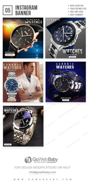Instagram Ad Banners - Smart Watch For Men