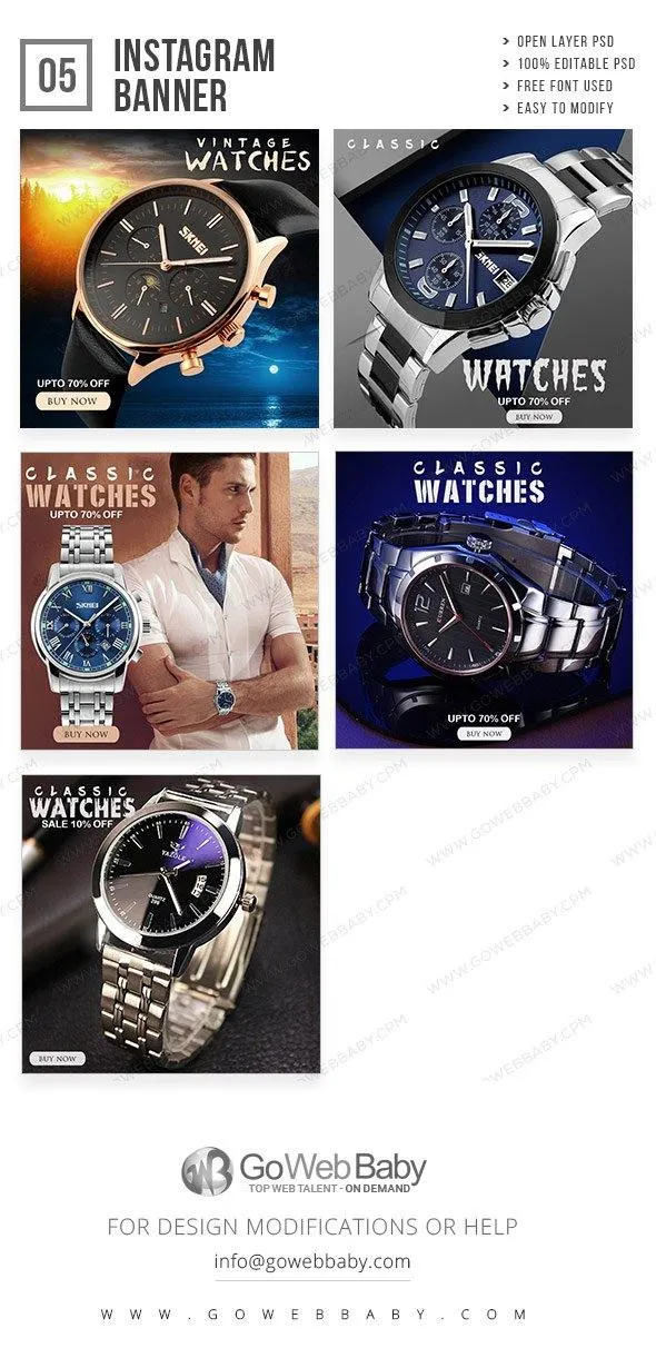 Instagram Ad Banners - Smart Watch For Men