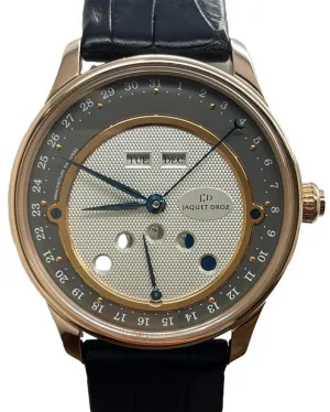 Jacquet Droz Les Lunes Triple Calendar Moonphase J012623201 Opaline Slate Grey Dial Automatic Men's Watch