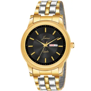 Jainx Premium Day & Date Feature Black Dial Analogue Watch For Men - JM1177