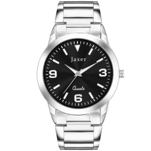 Jaxer Black Dial Steel Chain Analog Wrist Watch for Men - JXRM2181