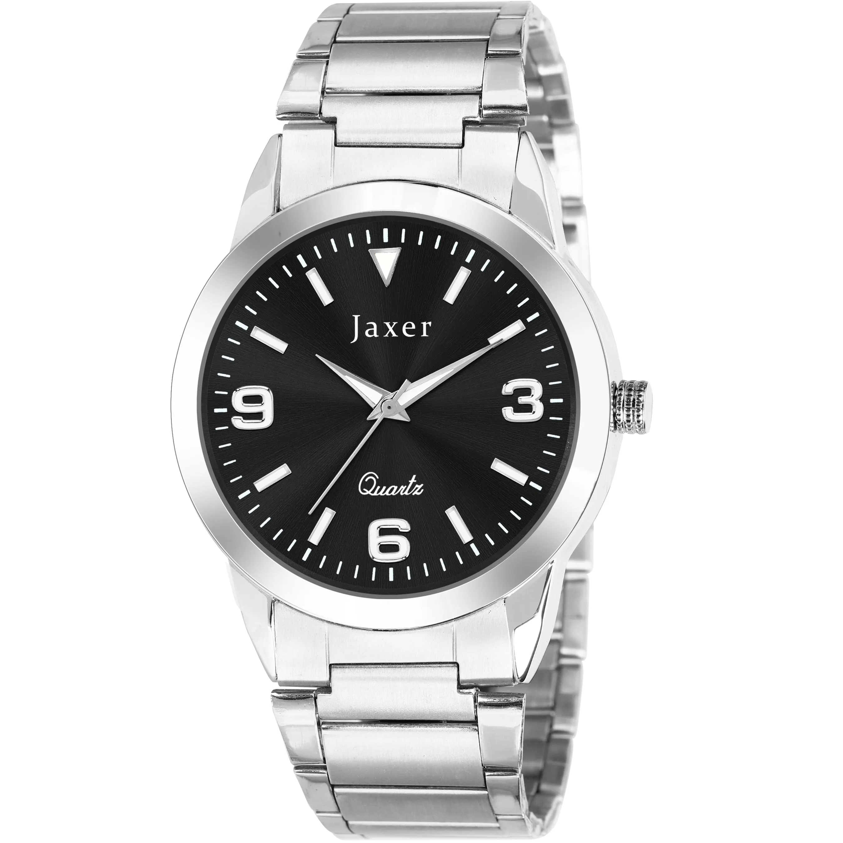 Jaxer Black Dial Steel Chain Analog Wrist Watch for Men - JXRM2181