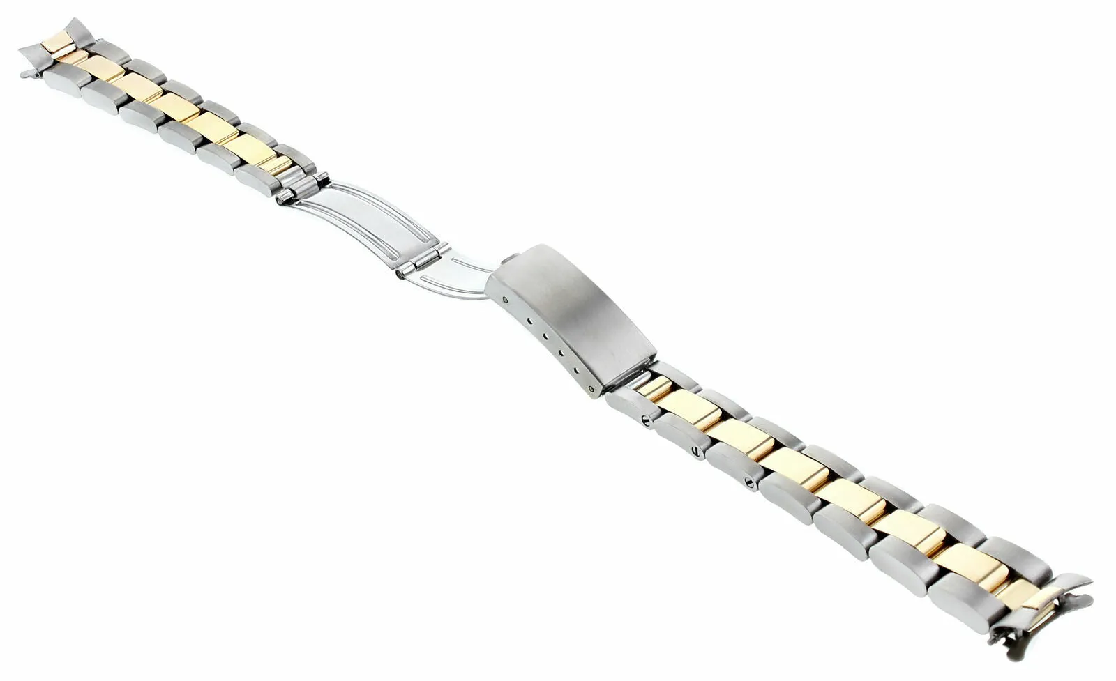LADIES 13MM 18K/SS OYSTER WATCH BAND FOR 26MM ROLEX 6917 69173 69174 REAL GOLD