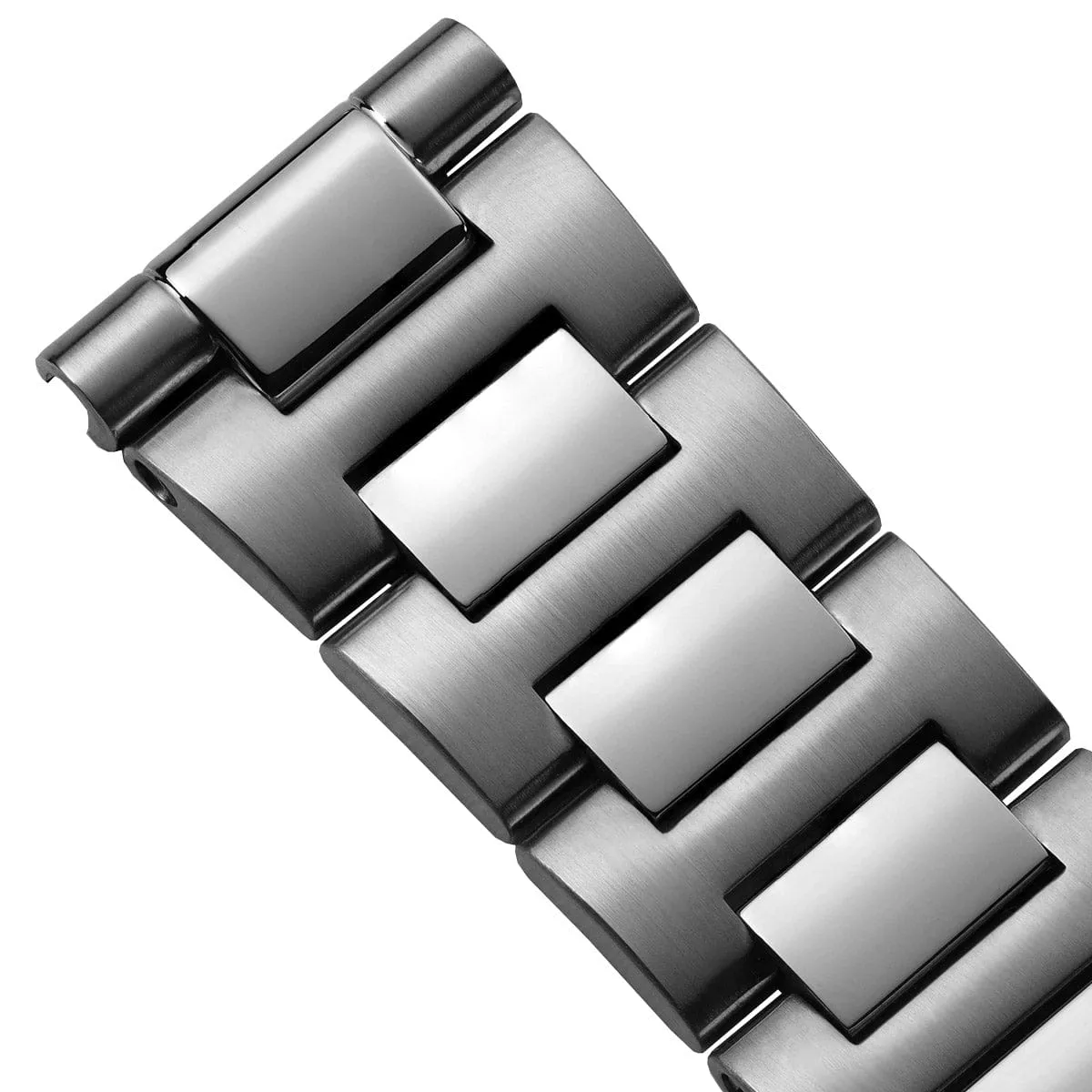 Langstone Solid Stainless Steel Diver's Watch Strap - Brushed and Polished Finish