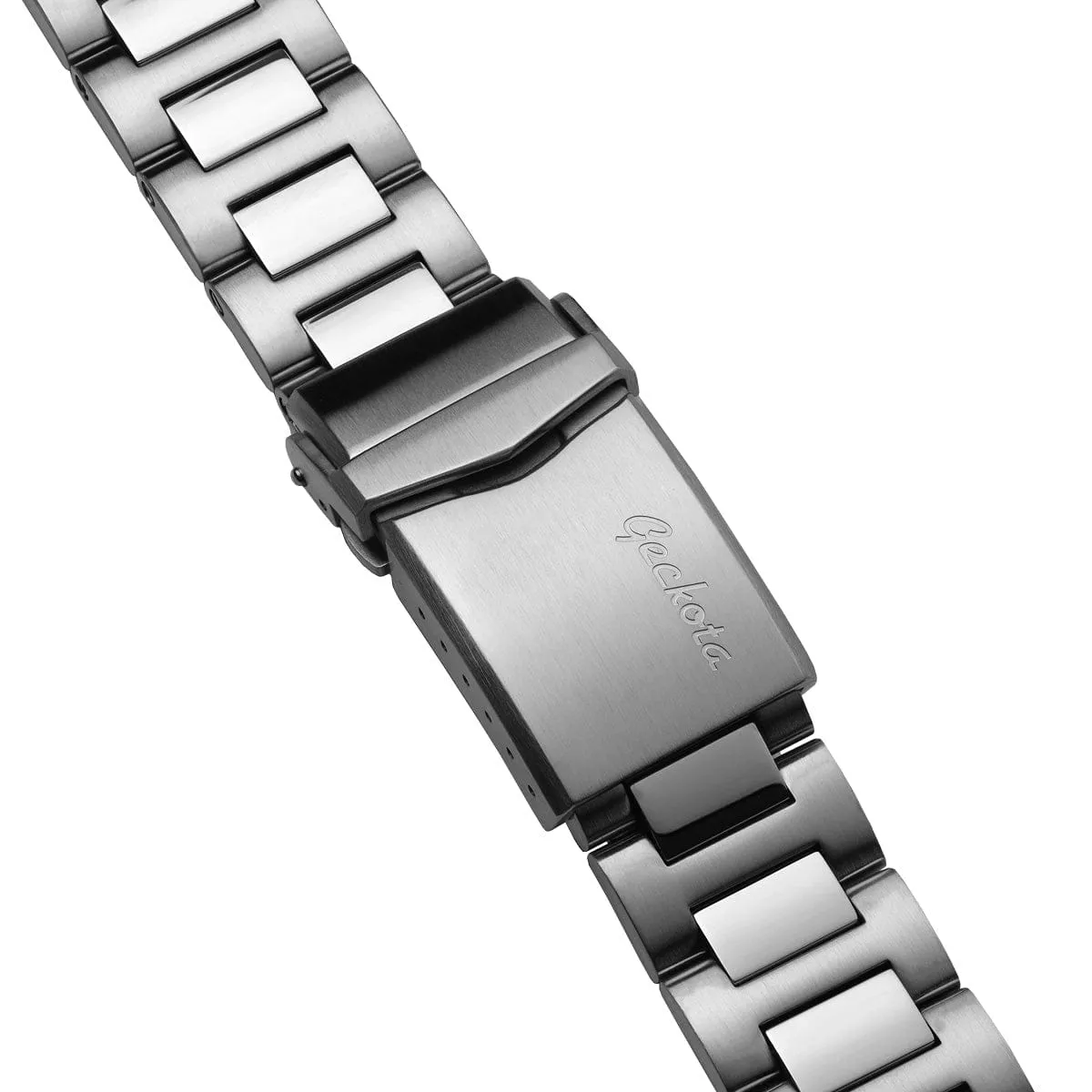 Langstone Solid Stainless Steel Diver's Watch Strap - Brushed and Polished Finish