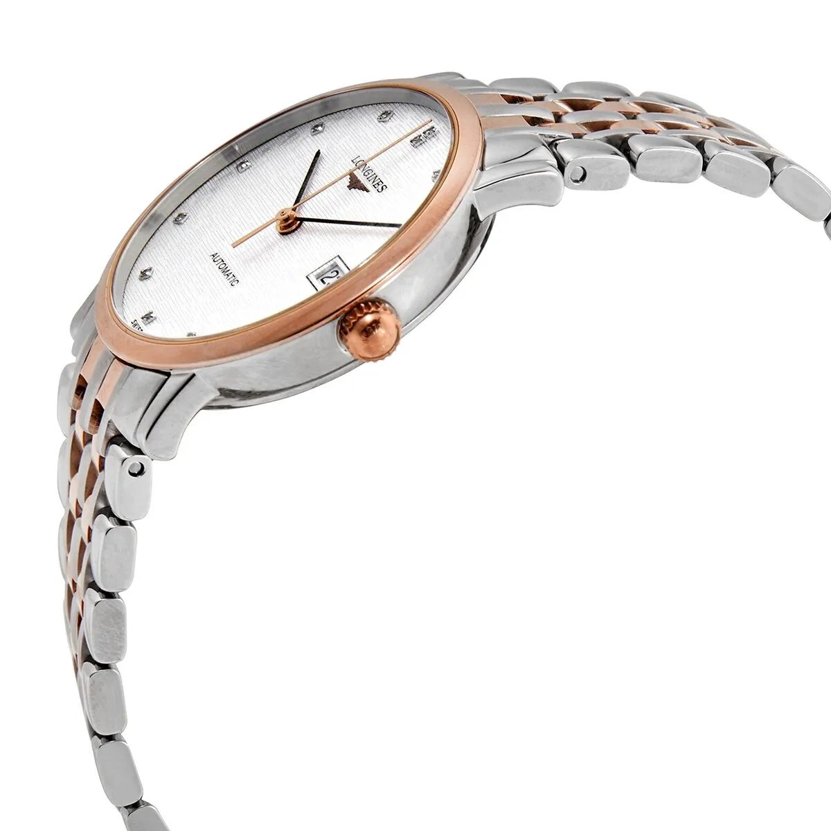 Longines Elegant Diamond Silver Dial Ladies Watch L4.809.5.77.7